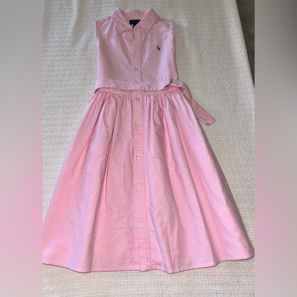 Polo Cotton Oxford sleeveless Dress size (12) Girls - Picture 2 of 7